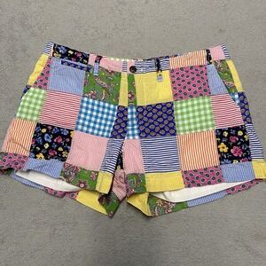 Ralph Lauren Shorts Womens 2 Patchwork Colorful Y2K Vintage Lined